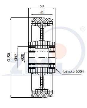 , Колеса нейлоновые + полиуретан, Отдельные колёса с обозначением 70BCN/20