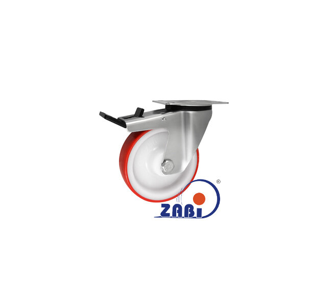 , Колеса нейлоновые + полиуретан, Колеса нейлоновые + полиуретан поворотные + тормоз с обозначением 25MBC9H