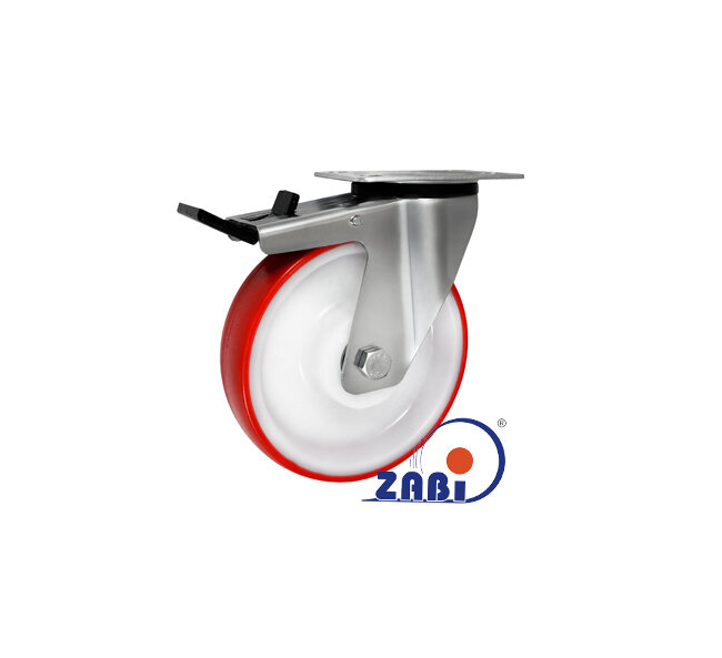 , Колеса нейлоновые + полиуретан, Колеса нейлоновые + полиуретан поворотные + тормоз с обозначением 75MBCNH