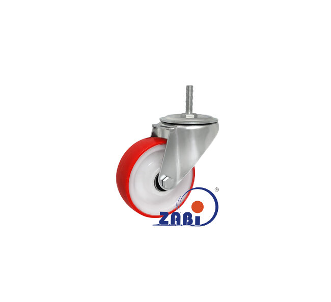 , Колеса нейлоновые + полиуретан, Колеса нейлоновые + полиуретан поворотные штырь с обозначением 14BCN*M10