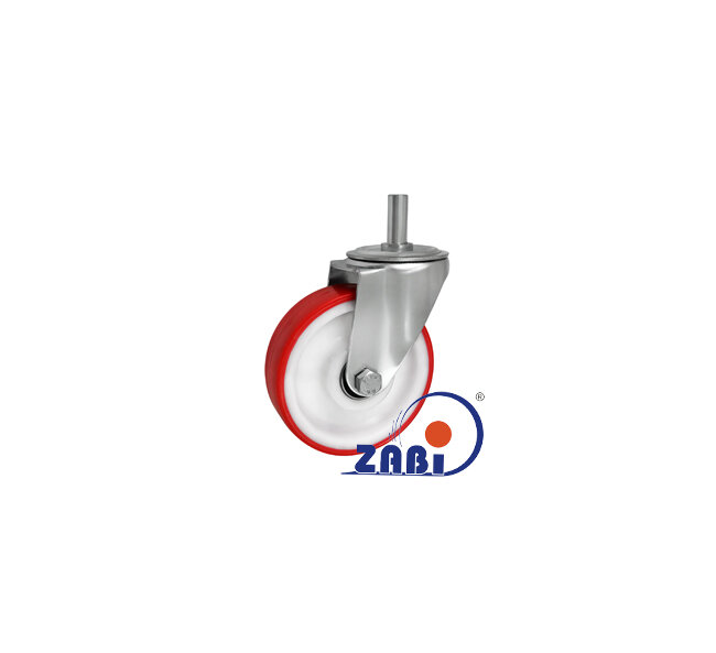 , Колеса нейлоновые + полиуретан, Колеса нейлоновые + полиуретан поворотные штырь с обозначением 24MBCN*15