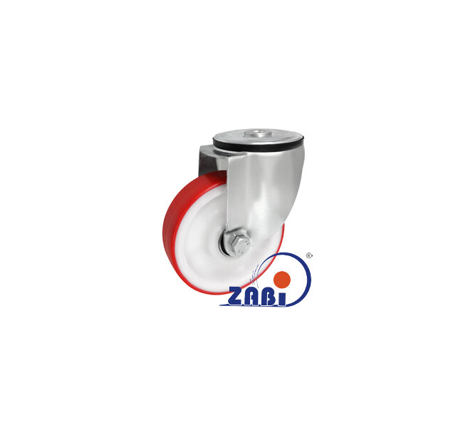 , Колеса нейлоновые + полиуретан, Колеса нейлоновые + полиуретан поворотные под болт с обозначением 27BCN