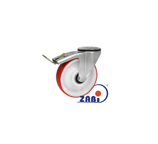 , Колеса нейлоновые + полиуретан, Колеса нейлоновые + полиуретан поворотные под болт + тормоз с обозначением 47BCNH