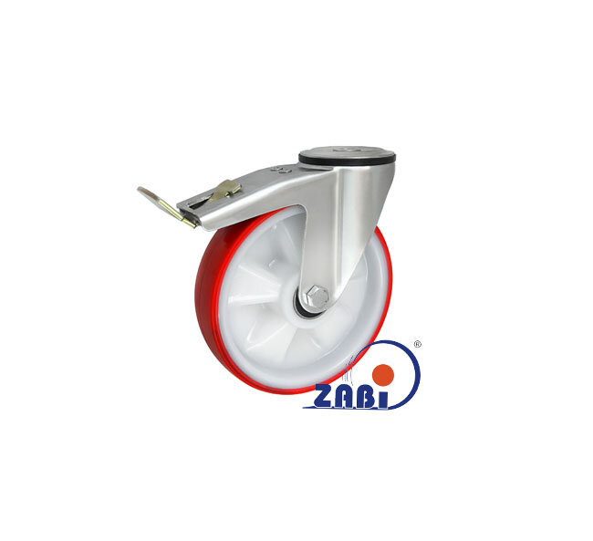 , Колеса нейлоновые + полиуретан, Колеса нейлоновые + полиуретан поворотные под болт + тормоз с обозначением 67BCNH