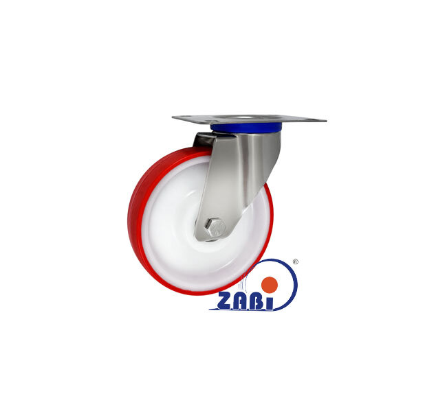 Колёса и наборы колёс, Колёса промышленные опорами из нержавеющей стали, С поворотными опорами из нержавеющей стали с обозначением 72BCNX