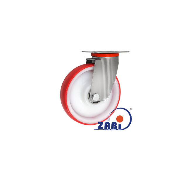 Колёса и наборы колёс, Колёса промышленные опорами из нержавеющей стали, С поворотными опорами из нержавеющей стали с обозначением 72MBCNX