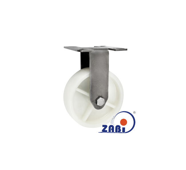 Räder und Rollen, Räder im Gehäuse aus rostfreiem Stahl, Bockrollen mit dem Symbol M73BX