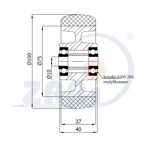 Колёса промышленные (алюминий + полиуретан), Колёса промышленные (алюминий + полиуретан), Отдельные колёса с обозначением A10PL