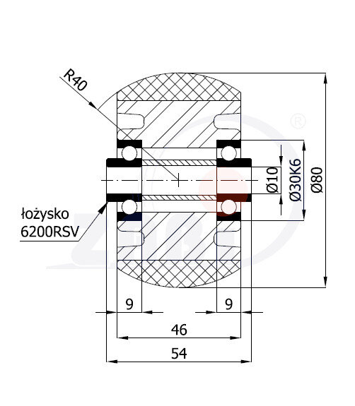 Колёса промышленные (алюминий + полиуретан), Колёса промышленные (алюминий + полиуретан), Отдельные колёса с обозначением A1PR