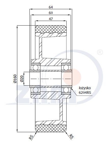 Колёса промышленные (алюминий + полиуретан), Колёса промышленные (алюминий + полиуретан), Отдельные колёса с обозначением A40P