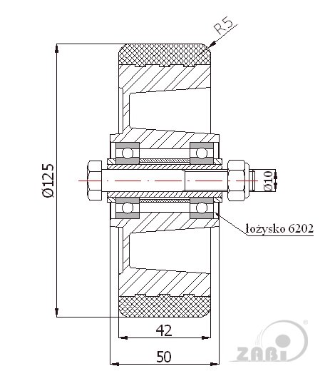 Колёса промышленные (алюминий + полиуретан), Колёса промышленные (алюминий + полиуретан), С набором для монтажа с обозначением A21P