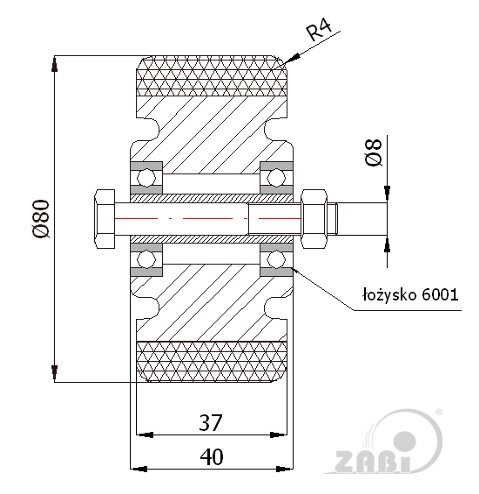 Колёса промышленные (алюминий + полиуретан), Колёса промышленные (алюминий + полиуретан), С набором для монтажа с обозначением A2PL