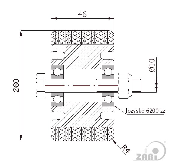 Колёса промышленные (алюминий + полиуретан), Колёса промышленные (алюминий + полиуретан), С набором для монтажа с обозначением A2P
