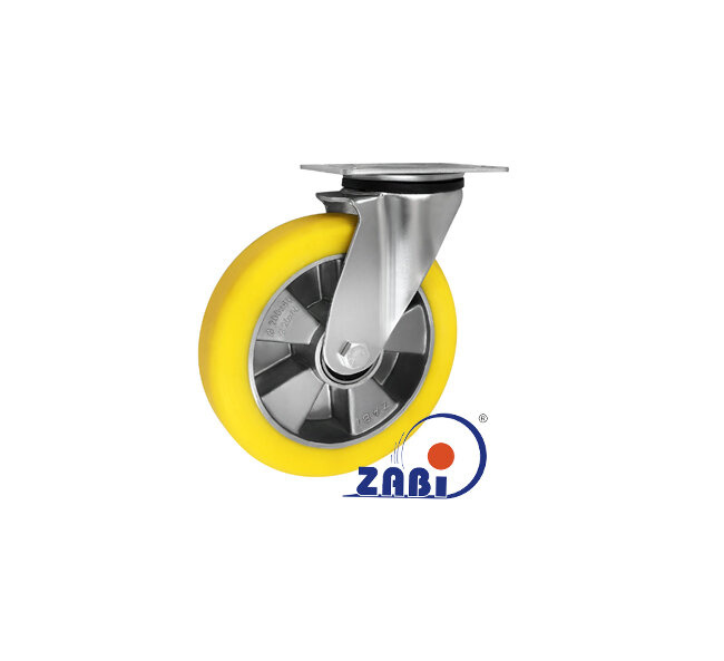 Колёса промышленные (алюминий + полиуретан), Колёса промышленные (алюминий + полиуретан), С поворотными опорами с обозначением A62PNW