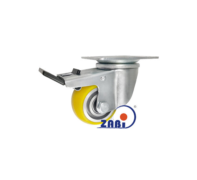 Колёса промышленные (алюминий + полиуретан), Колёса промышленные (алюминий + полиуретан), С поворотными опорами с тормозом с обозначением A6PRWH