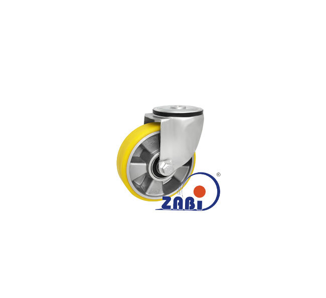 Колёса промышленные (алюминий + полиуретан), Колёса промышленные (алюминий + полиуретан), С опорами с отверстием с обозначением A37P