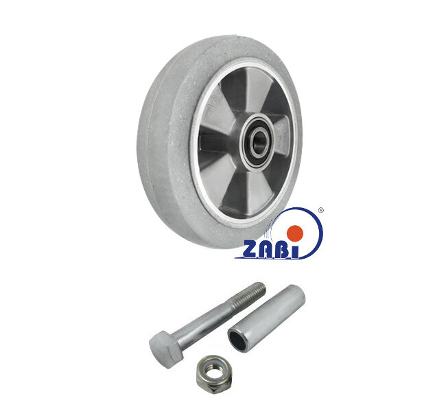 Колёса промышленные (алюминий +резина), Колёса промышленные (алюминий +резина), С набором для монтажа с обозначением A61GS