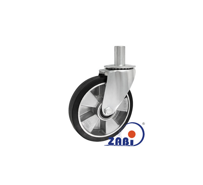 Колёса промышленные (алюминий +резина), Колёса промышленные (алюминий +резина), С опорами со штекером с обозначением A54G*32