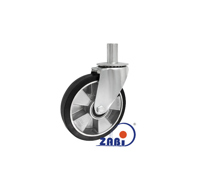 Koła aluminiowo-gumowe, Do małych obciążeń, W obudowach z trzpieniem o symbolu A64G*32