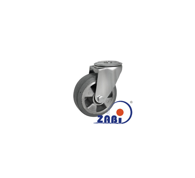 Колёса промышленные (алюминий +резина), Колёса промышленные (алюминий +резина), С опорами с отверстием с обозначением A27MGS