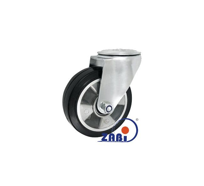 Колёса промышленные (алюминий +резина), Колёса промышленные (алюминий +резина), С опорами с отверстием с обозначением A27MG