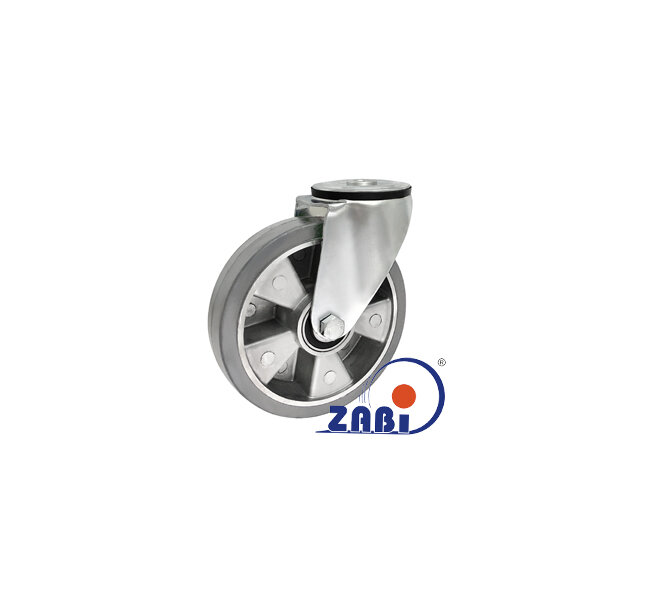 Колёса промышленные (алюминий +резина), Колёса промышленные (алюминий +резина), С опорами с отверстием с обозначением A57GS