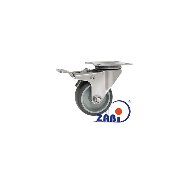 Koła aparaturowe-meblowe, Koła aparaturowe-meblowe, W obudowach skrętnych z hamulcem o symbolu M52TXH