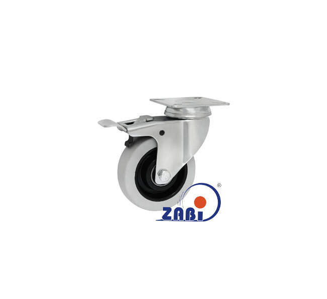 Колёса аппаратные (мебельные), Колёса аппаратные (мебельные), С поворотными опорами с тормозом с обозначением M72TŁH