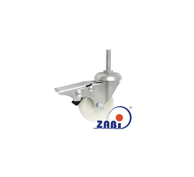 Колёса аппаратные (мебельные), Колёса аппаратные (мебельные), С опорами со штекером и тормозом с обозначением M54BH*M8