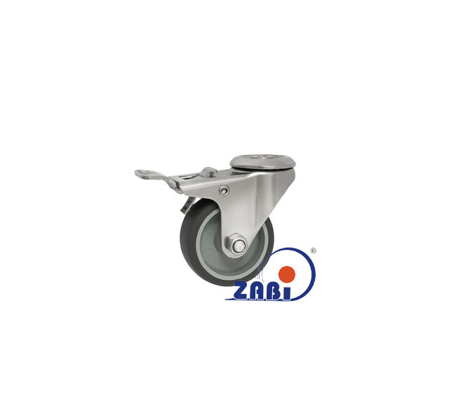 Koła aparaturowe-meblowe, Koła aparaturowe-meblowe, W obudowach z otworem i hamulcem o symbolu M57TXH