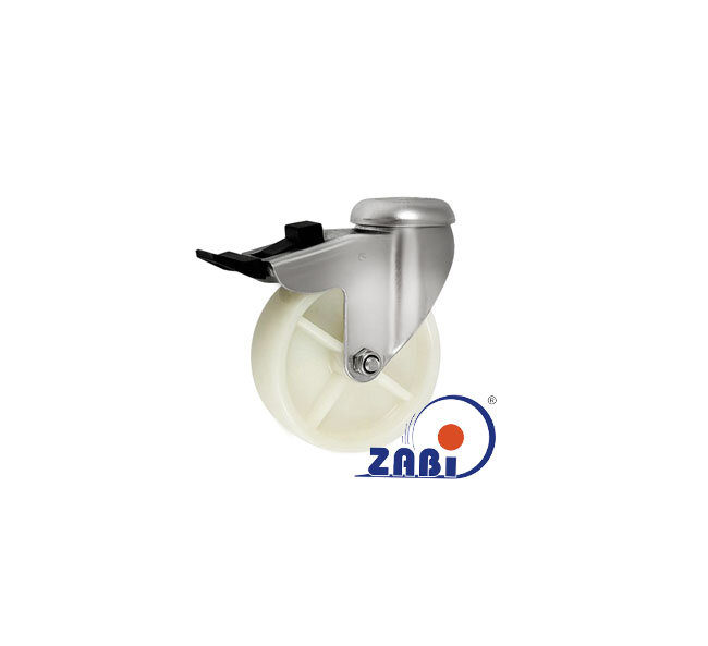 Koła aparaturowe-meblowe, Koła aparaturowe-meblowe, W obudowach z otworem i hamulcem o symbolu M77BXH