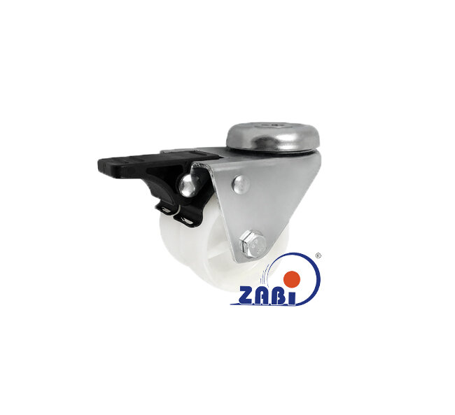 Колёса аппаратные (мебельные), Колёса пластиковые двойные тандем, В корпусах с отверстием и тормозом с обозначением M57BH2