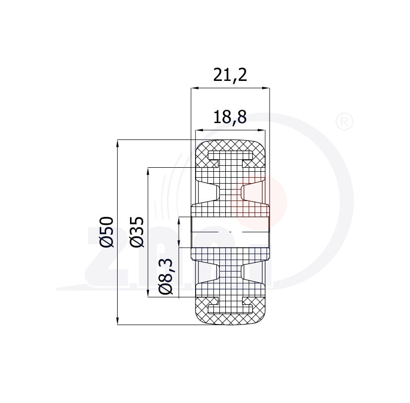 Apparaterollen und Räder/Möbelräder, Apparaterollen und Räder aus Kunststoff-Polyurethan, Räder mit dem Symbol M50TPU