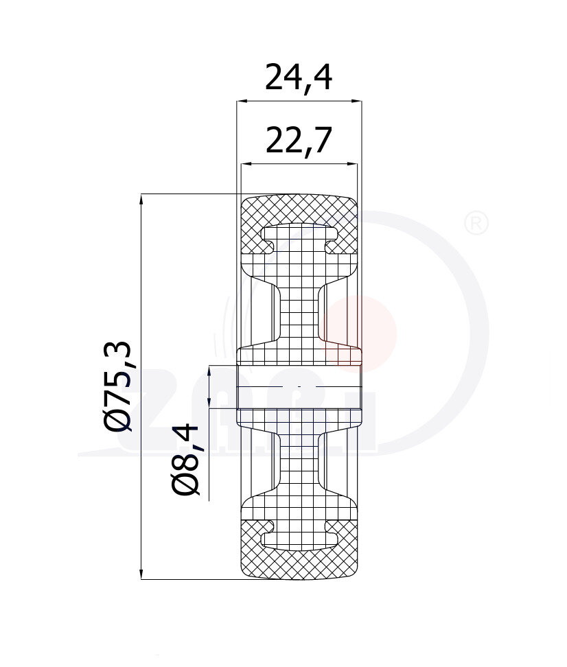 Apparaterollen und Räder/Möbelräder, Apparaterollen und Räder aus Kunststoff-Polyurethan, Räder mit dem Symbol M70TPU