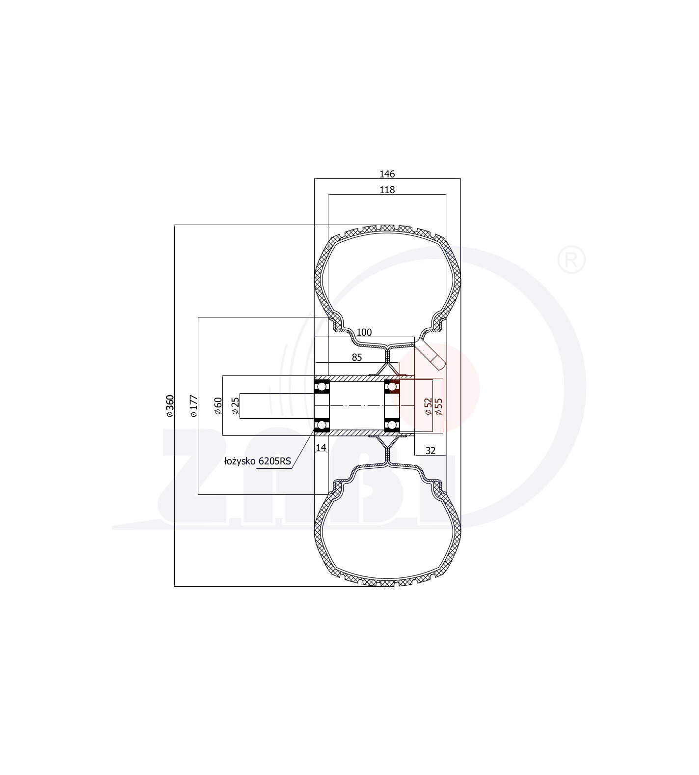 Opony dętki i koła pneumatyczne, Koła pneumatyczne, Koła o symbolu 15x6.00-6/JL/25