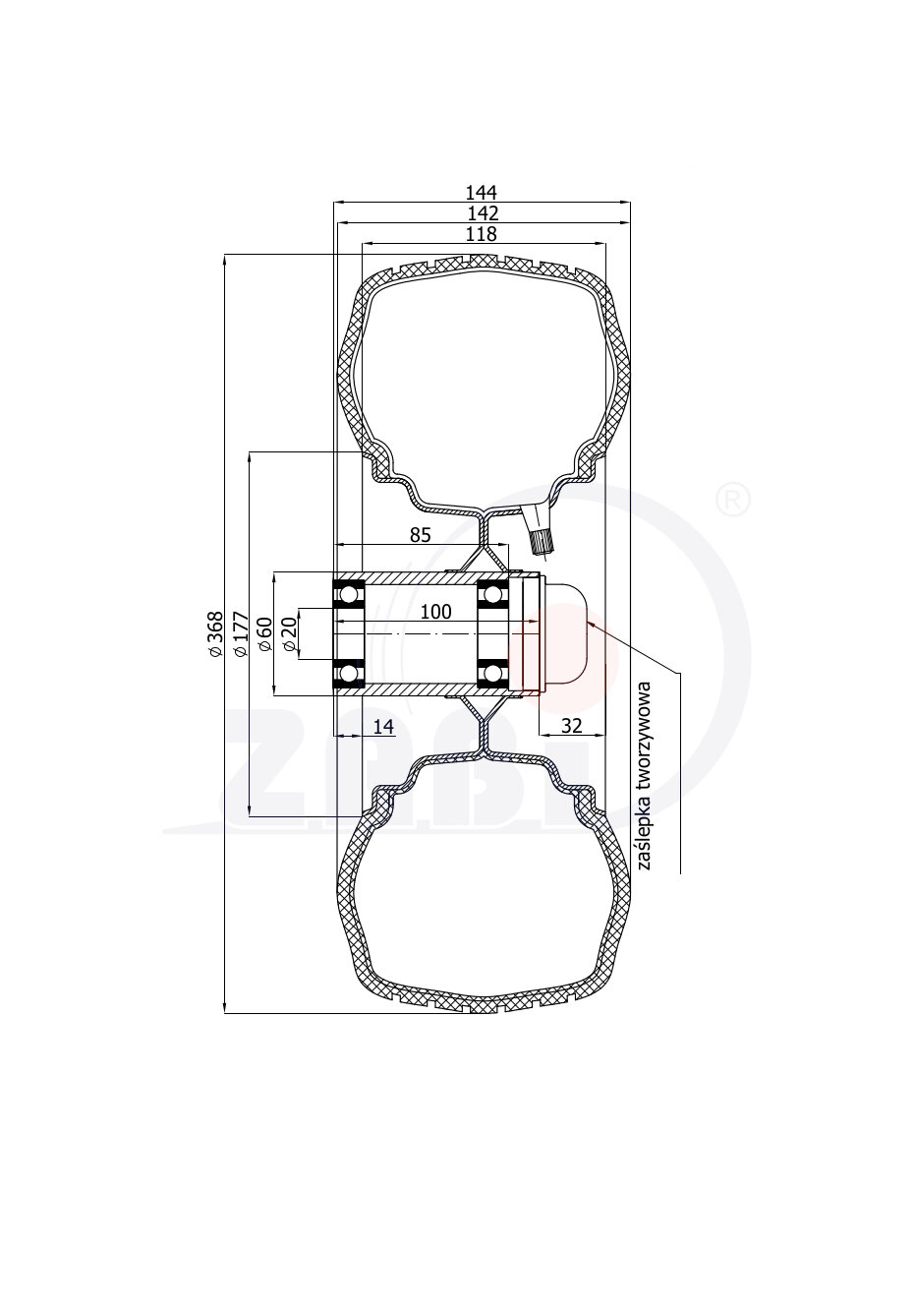 Opony dętki i koła pneumatyczne, Koła pneumatyczne, Koła o symbolu 15x6.00-6/JL/20