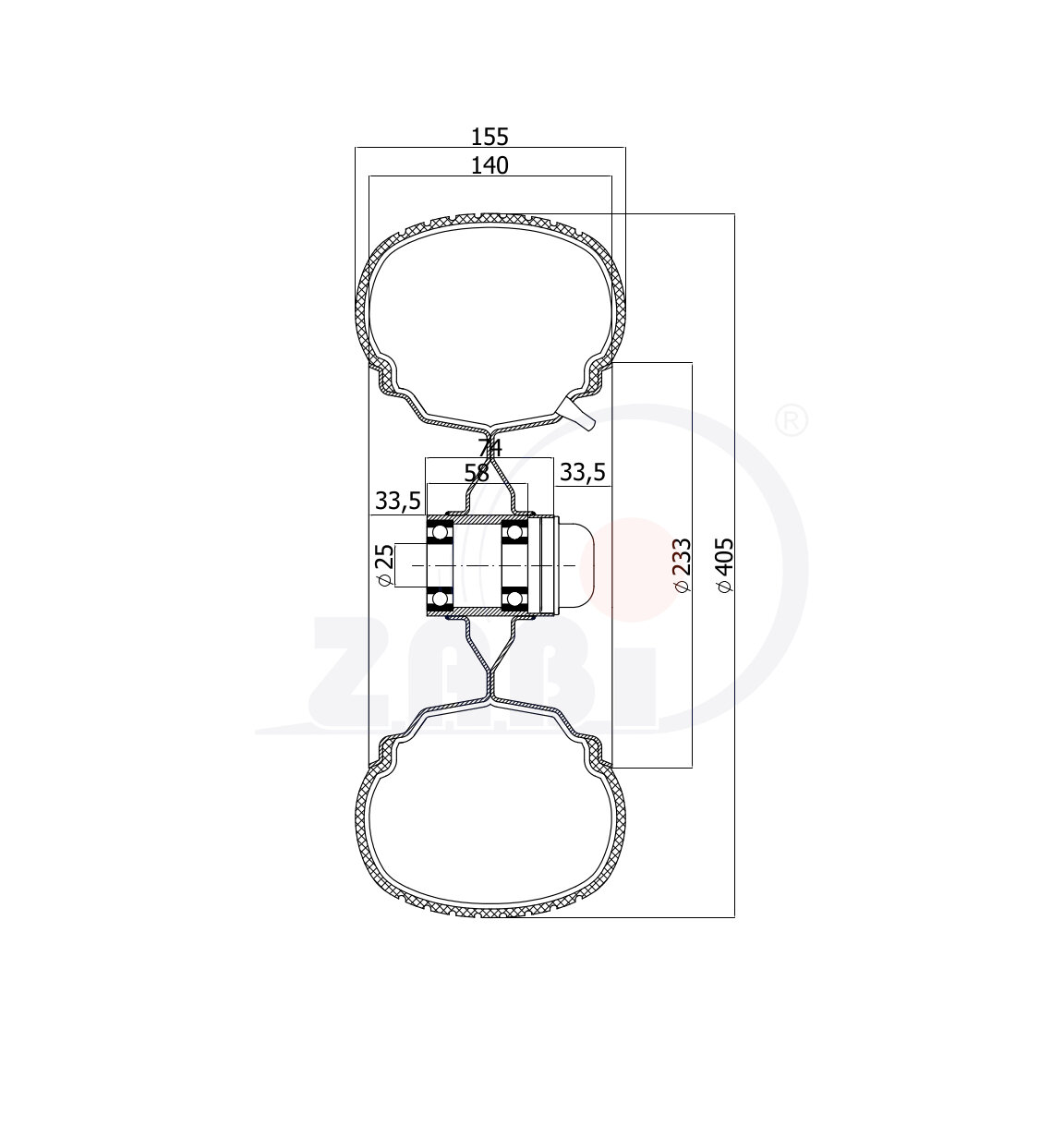 Opony dętki i koła pneumatyczne, Koła pneumatyczne, Koła o symbolu 16x6.50-8/JL/25