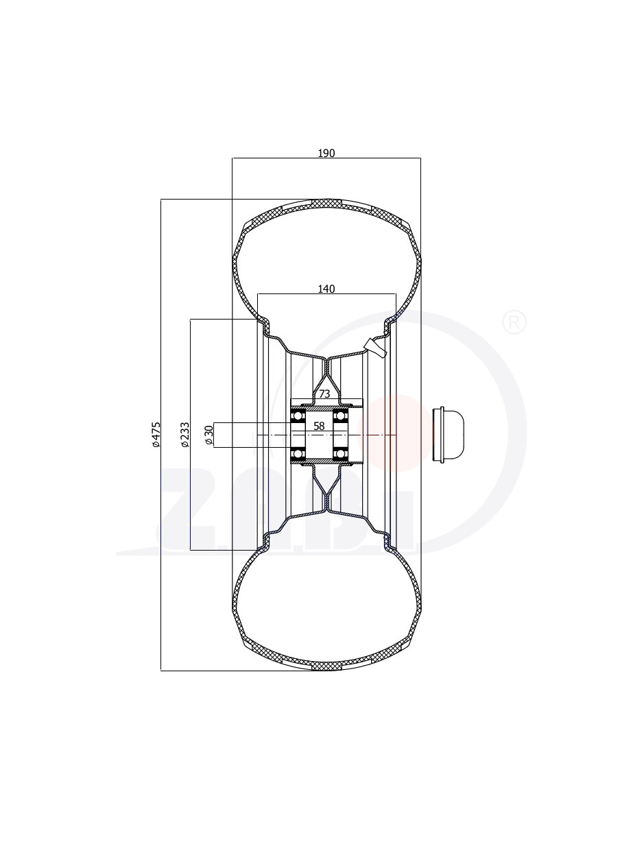 Räder mit Luftreifen, Räder mit Luftreifen, Räder mit dem Symbol 18x8.50-8/KL/30