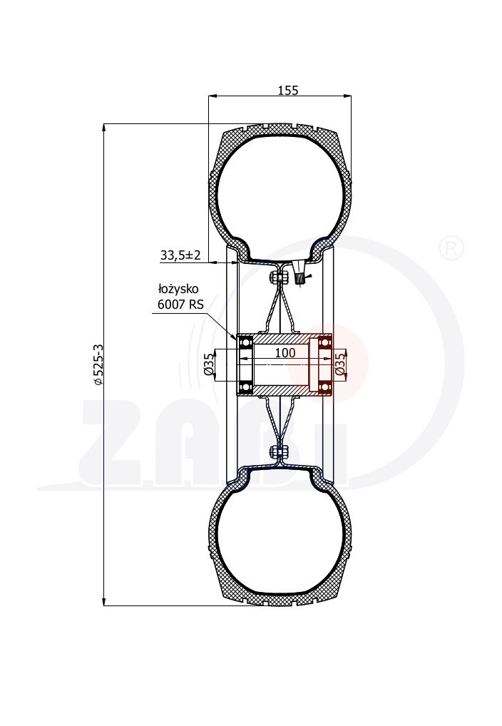 Opony dętki i koła pneumatyczne, Koła pneumatyczne, Koła o symbolu 6.00-9MŁK/35