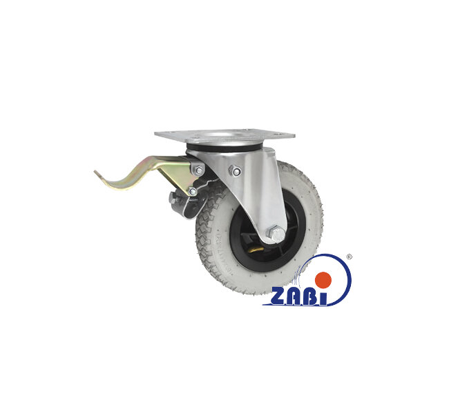 Колёса пневматические, Колёса пневматические, С поворотными опорами с тормозом с обозначением 1755ŁSH