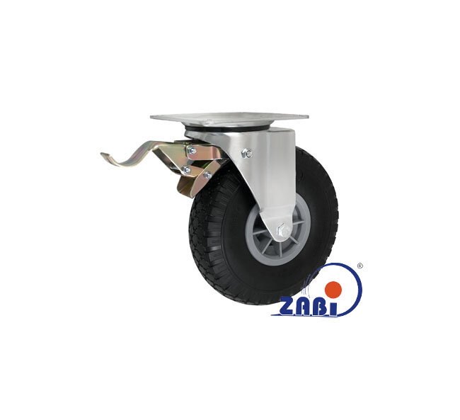 Колёса пневматические, Колёса из полиуретановой пены, В корпусах поворотных с тормозом с обозначением 2605TPH