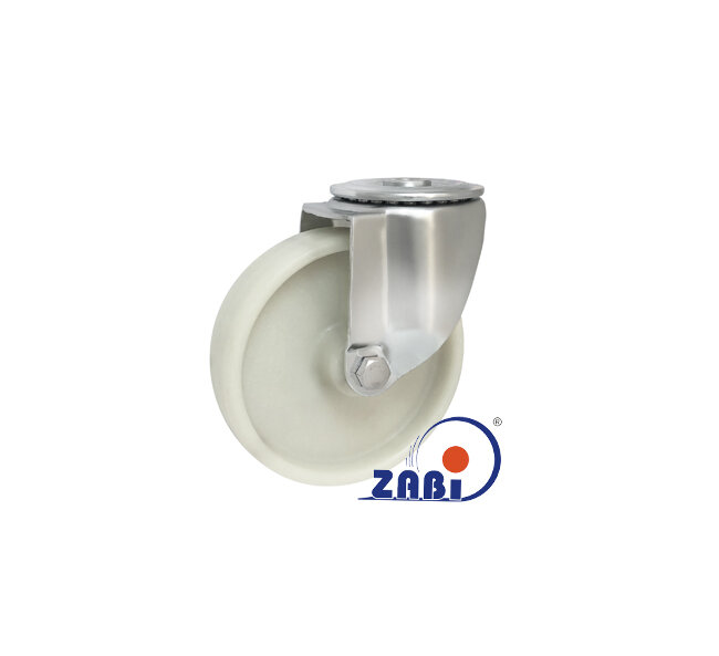 Koła odporne na wysoką temperaturę, Do 150°C tworzywowe, W obudowach z otworem o symbolu 77BE9