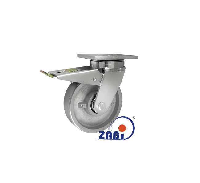 Koła odporne na wysoką temperaturę, Do 330°C żeliwne, W obudowach skrętnych z hamulcem o symbolu 45ZEDH