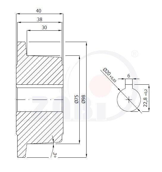 Колёса и наборы колёс, Колёса воротниковые из литой стали, Колёса без подшипник с обозначением V19