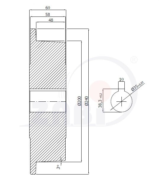 Колёса и наборы колёс, Колёса воротниковые из литой стали, Колёса без подшипник с обозначением V69