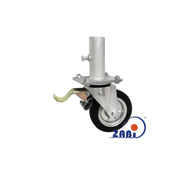 Zestawy do rusztowań, Metalowo-gumowe do rusztowań z rurą, Zestawy do rusztowań z rurą w obudowie skrętnej z hamulcem o symbolu ZR45H/42