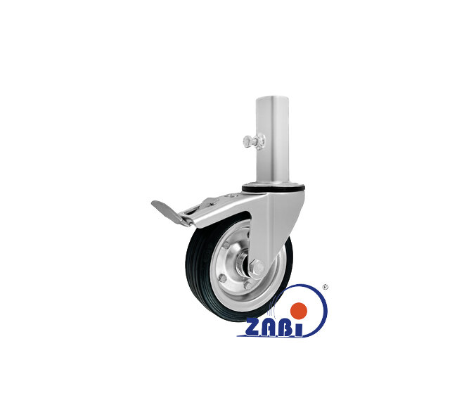 Zestawy do rusztowań, Metalowo-gumowe do rusztowań z rurą, Zestawy do rusztowań z rurą w obudowie skrętnej z hamulcem o symbolu ZR45NWH