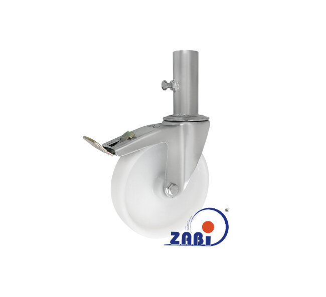 Zestawy do rusztowań, Poliamidowe do rusztowań z rurą, Zestawy do rusztowań z rurą w obudowie skrętnej z hamulcem o symbolu ZR65BWH