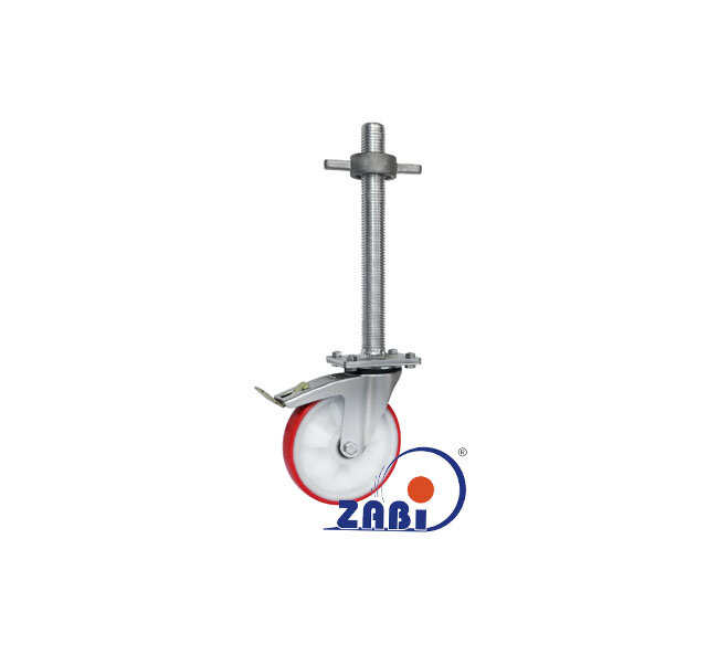 Rädersätze für Baugerüste mit Höhenverstellung, Polyamid-Polyurethanräder Rädersätze für Baugerüste mit Höhenverstellung, mit dem Symbol Z65BCNWH/38*