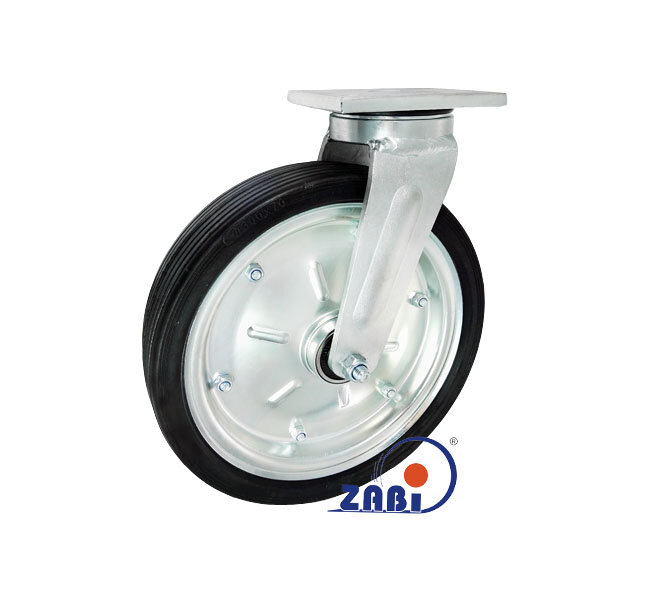 Колёса и наборы колёс, Колеса промышленные (металл +резина), С поворотными опорами с обозначением 1002MŁD